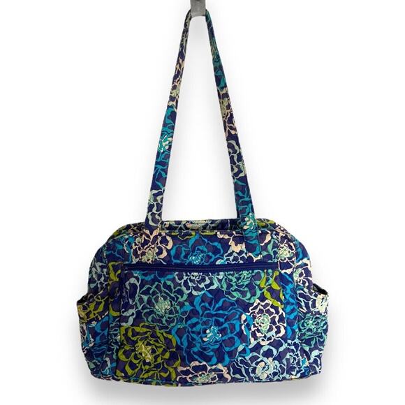 Vera Bradley Katalina Blues Stroll Around Diaper Bag Tote Lots of Pockets - Picture 3 of 10